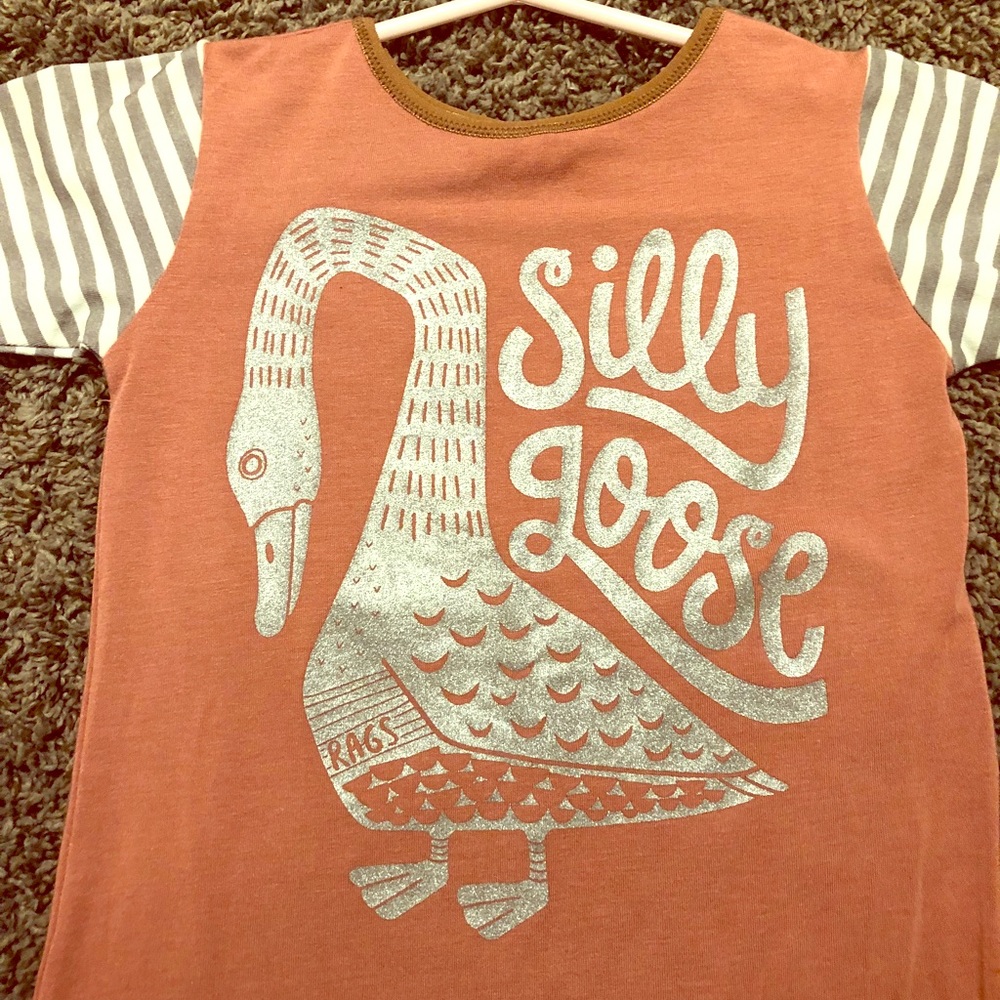 18/24 mo Pink foiled Silly Goose Rag